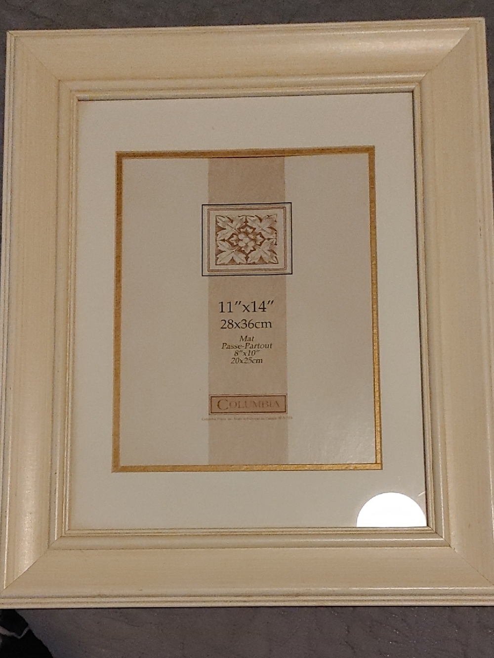Classic Cream Picture Frame with White Mat - Home Accents